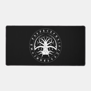 Tapis de bureau Yggdrasil Circle Runes