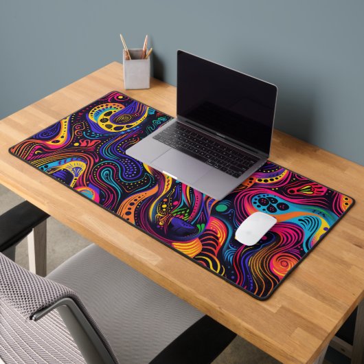 Tapis de chien coloré Hippy Waves (Bureau 2)