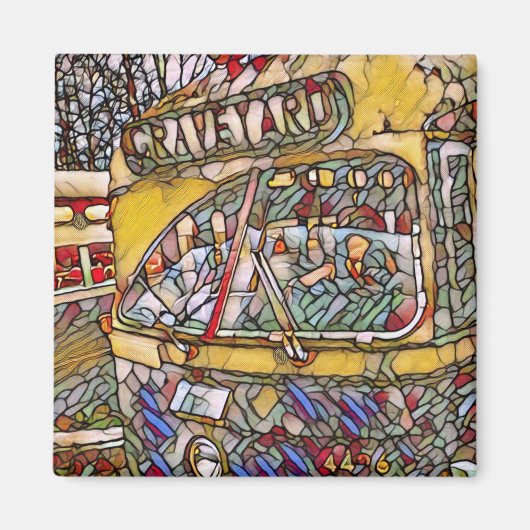 Tapis de cimetière de la PCC Aimant en verre (Devant)