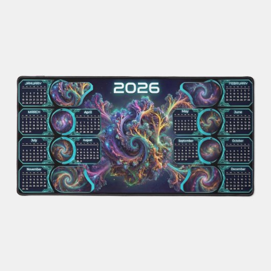 Tapis de commande Nebula Nexus – Calendrier de la (Recto)