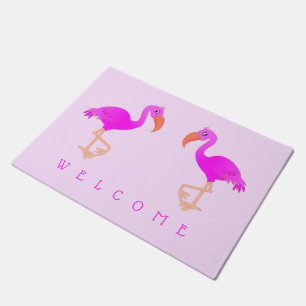 Tapis de Flamants roses roses - Bienvenue - Vos co