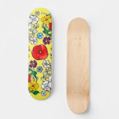 Tapis de fleurs au coquelicot skateboard (Voorkant)