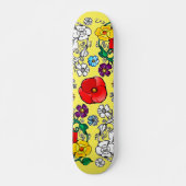 Tapis de fleurs au coquelicot skateboard (Voorkant)