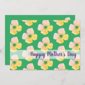 Tapis de fleurs Carte de vacances plat (Devant / Derrière)