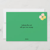 Tapis de fleurs Carte de vacances plat (Dos)