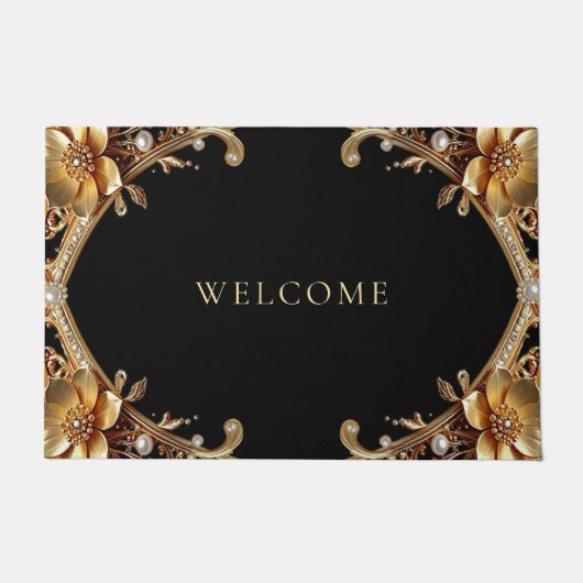 Tapis de fleurs décoratives en or (Devant)