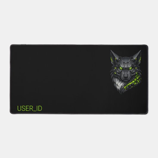 Tapis de jeu grand format Cyberpunk Mecha Wolf ID (Recto)