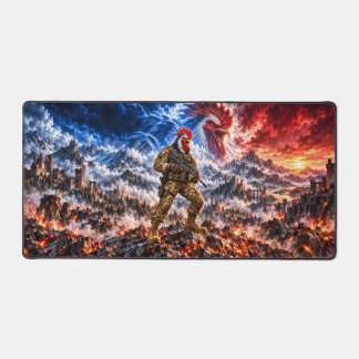 Tapis de jeu large Guerrier Tactique Coq Gaulois F