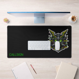 Tapis de jeu SYSTEM GMR Glitch Samouraï Cyberpunk