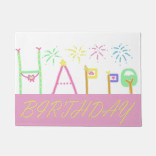 Tapis de joyeux anniversaire