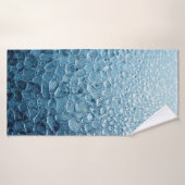 Tapis de la zone florale noire et grise (Serviette de bain)