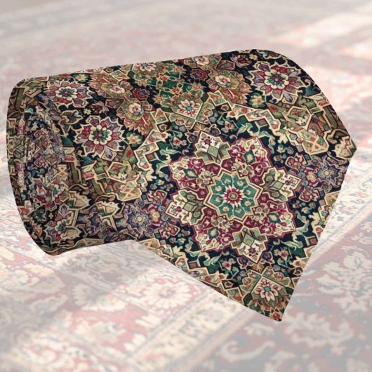 Tapis de luxe persan designer | Faux col cravate e