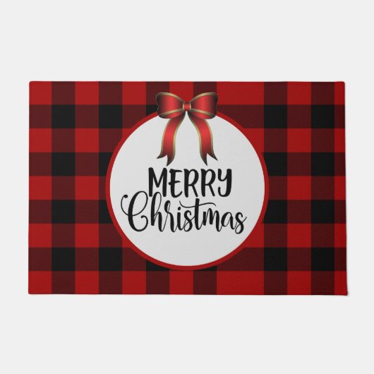 Tapis de Noël à carreaux (Devant)