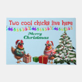 Tapis de Noël à deux poussins (Devant)