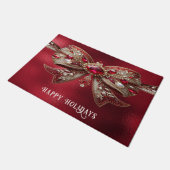 Tapis de Noël à ruban rouge (Incliné)