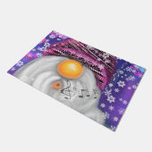 Tapis de Noël avec Gnome chanteur heureux (Incliné)