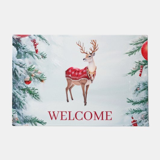 Tapis de Noël de Renne (Devant)