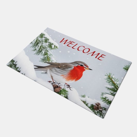 Tapis de Noël Red Robin (Incliné)
