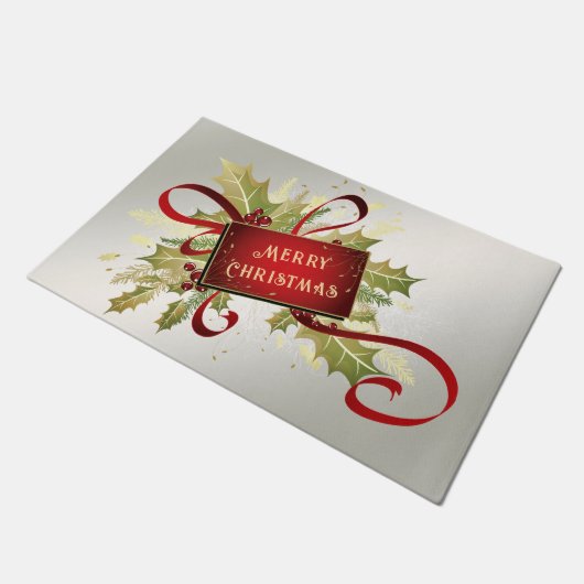 Tapis de Noël rouge moderne (Incliné)