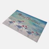 Tapis de Noël Santa bécasseaux côtier (Incliné)