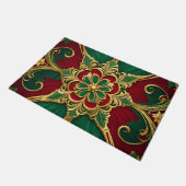 Tapis de Noël Vert Rouge (Incliné)