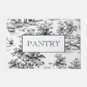 Tapis de pantry toile noir et blanc (Devant)