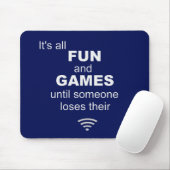 Tapis de perte de souris d'Internet de WiFi - bleu (Avec souris)