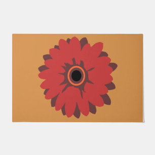 Tapis de porte à fleurs rouges, Cadeau de ménage, 