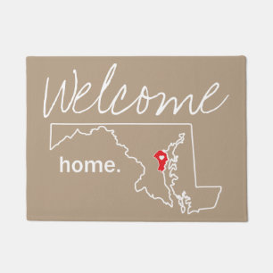 Tapis de porte à la maison du comté du Maryland