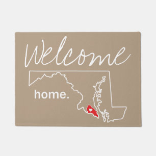 Tapis de porte à la maison du comté du Maryland