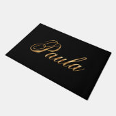 Tapis de porte à lettrage Paula gold Design (Incliné)