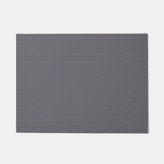 Tapis de porte à motif ogive violet (Devant)