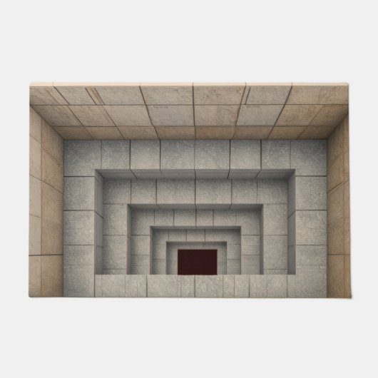 Tapis de porte à trou en pierre illusion 3D (Devant)