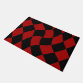 Tapis de porte Abstrait rouge et noir (Incliné)