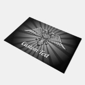 Tapis de porte Aigle Gris à deux Têtes (Incliné)