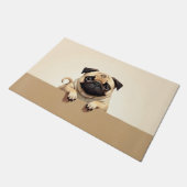 Tapis de porte Art Chien Carlin (Incliné)