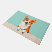 Tapis de porte Art Chien Corgi (Incliné)
