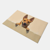 Tapis de porte Art Chien de Caroline (Incliné)