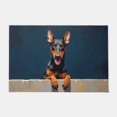 Tapis de porte Art Chien Dobermann (Devant)