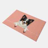 Tapis de porte Art Chien Papillon (Incliné)