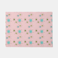 Tapis de porte atomique iconique rose de