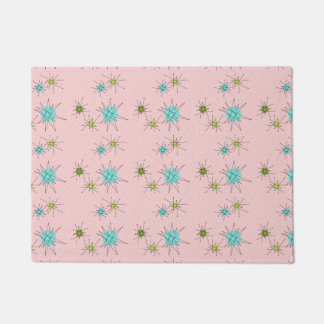 Tapis de porte atomique iconique rose de