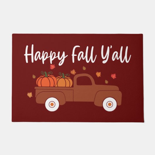Tapis de porte Automne Heureux Fall Y'all (Devant)