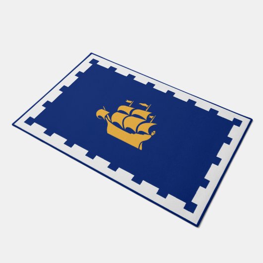 Tapis de porte avec drapeau de la ville de Québec, (Incliné)