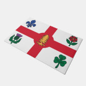 Tapis de porte avec drapeau de Montréal, Canada (Incliné)