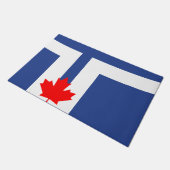 Tapis de porte avec drapeau de Toronto, Canada (Incliné)