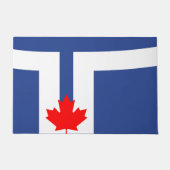 Tapis de porte avec drapeau de Toronto, Canada (Devant)