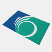 Tapis de porte avec drapeau d'Ottawa, Canada (Incliné)