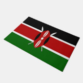 Tapis de porte avec drapeau du Kenya (Incliné)