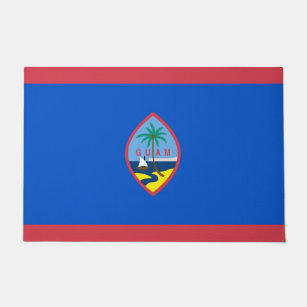 Tapis de porte avec le drapeau de la Guam,